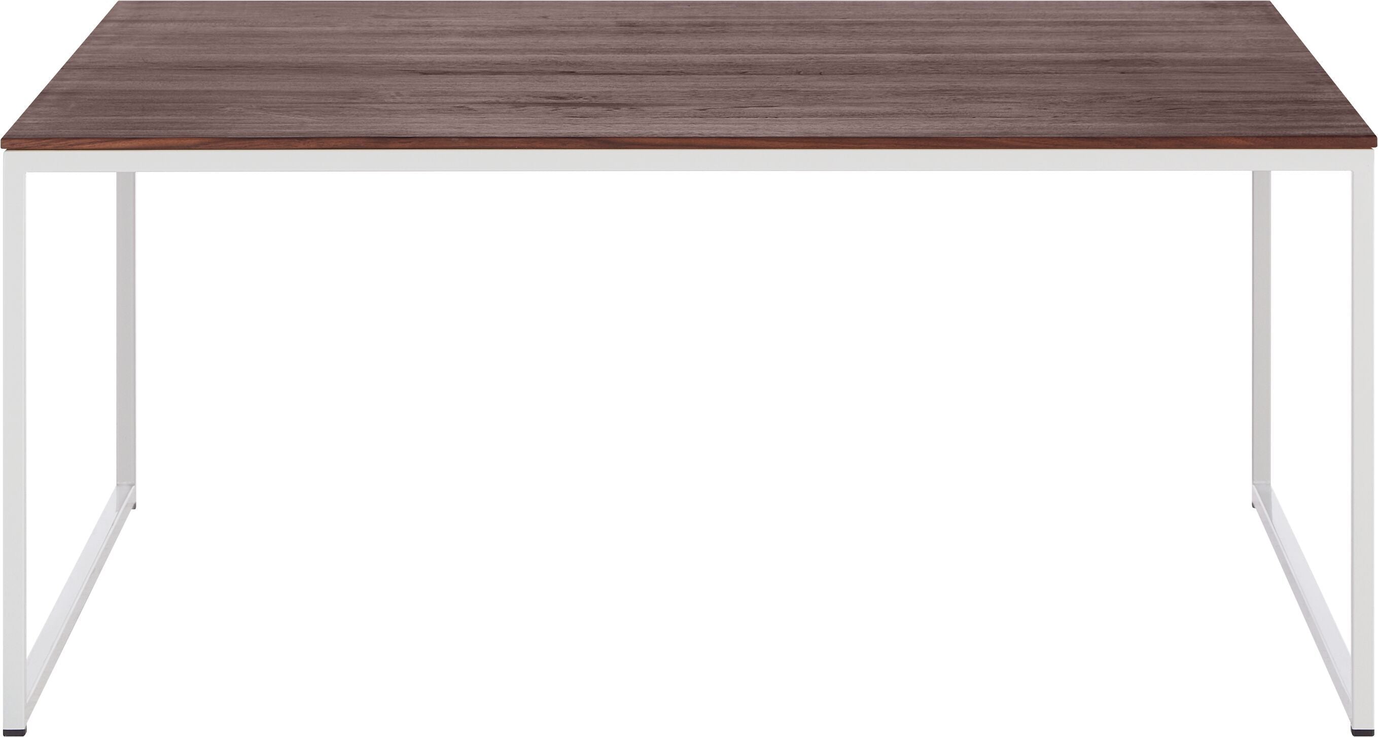 AVEA Salontisch - Nussbaum massiv / grau / B: 90.0 cm x T: 90.0 cm x H: 40.0 cm