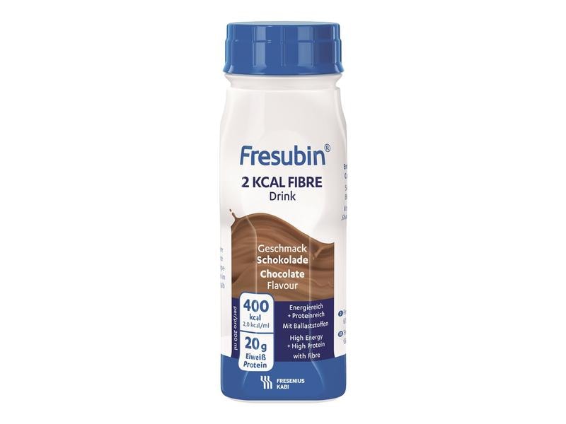 Fresubin 2 kcal Fibre Drink Schokolade 4 x 200 ml Hochkalorische Trinknahrung für besondere medizinische Zwecke