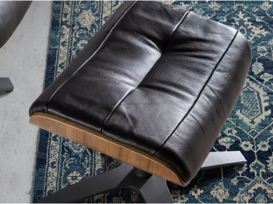 Pouf pivotant rembourré en cuir 5035 ANGEL CERDA