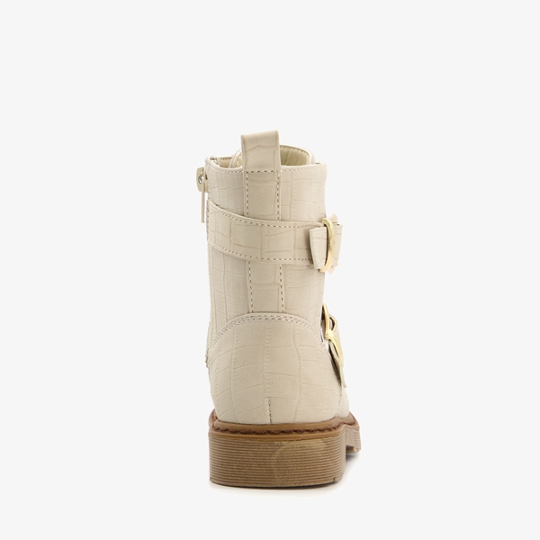 Blue Box meisjes biker boots met crocoprint
