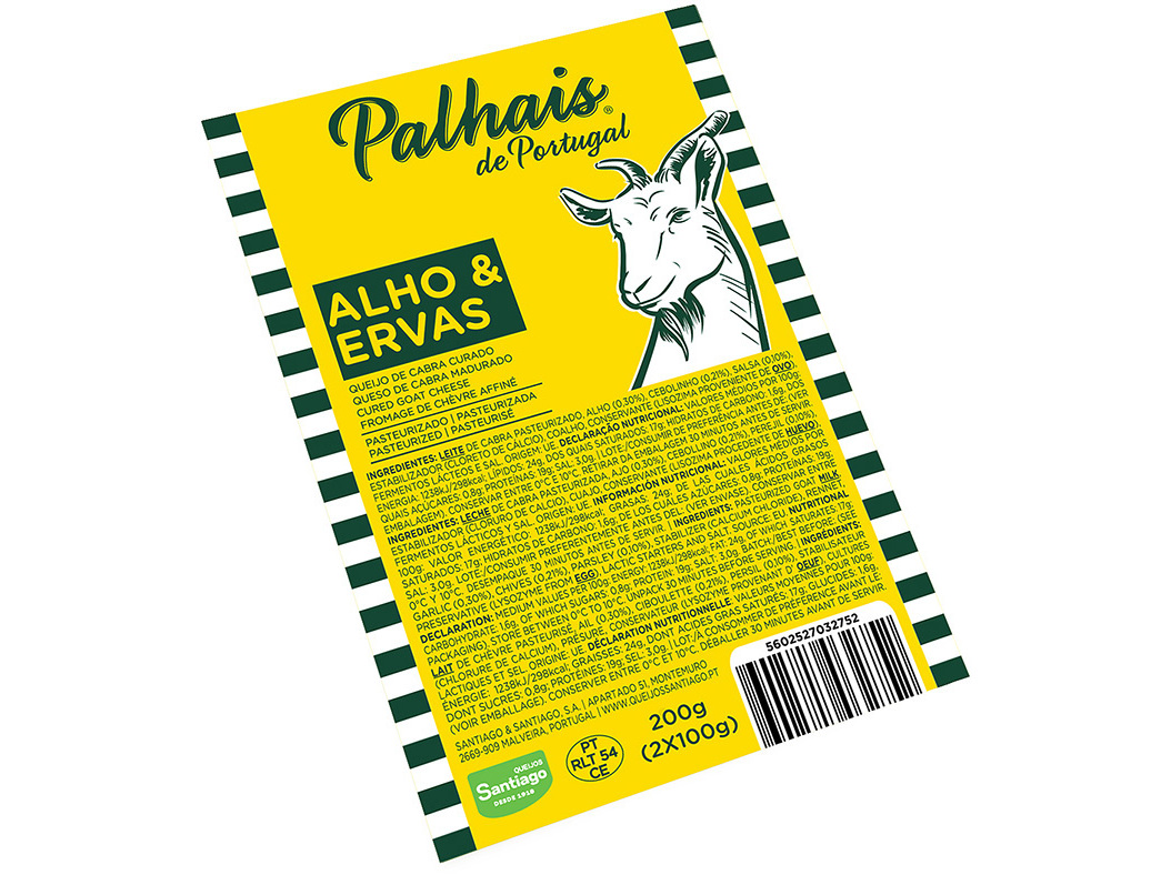 QUEIJO PALHAIS SALADAS ALHO E ERVAS 2X100G