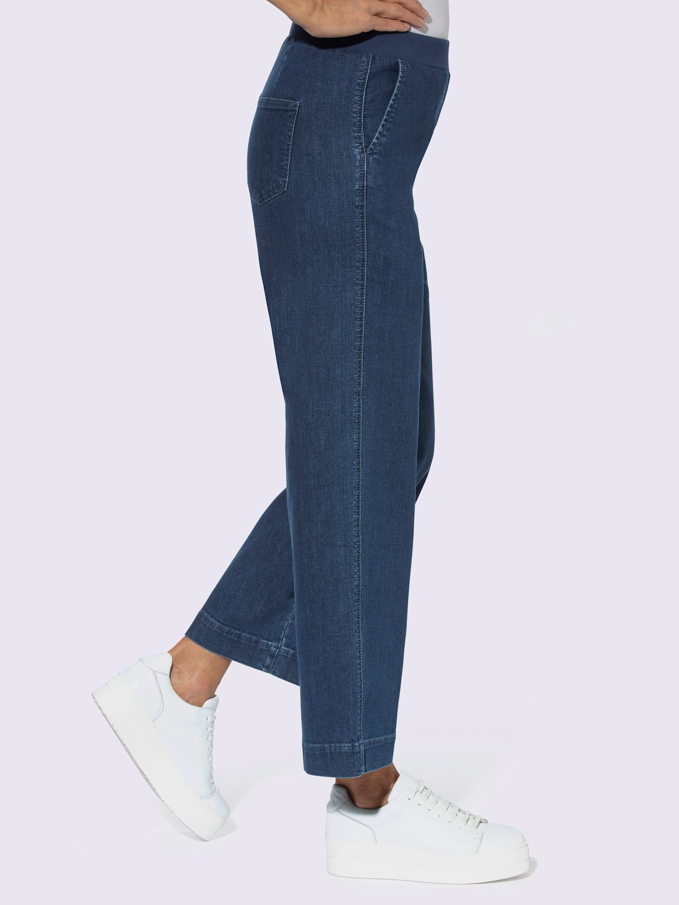 Jupe-culotte en jean 96% coton