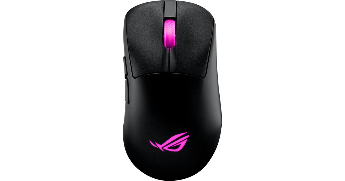 ASUSROG Keris II Origin Gaming Mouse  (Zwart, 42.000 dpi, RGB, USB, 2.4GHz, Bluetooth)