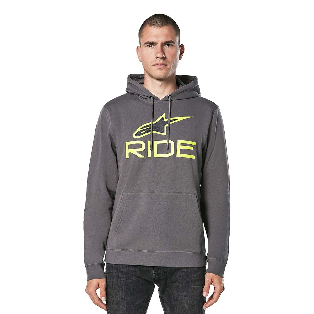 Alpinestars - Sweat à capuche Ride 4.0 Charcoal / Vert / Noir