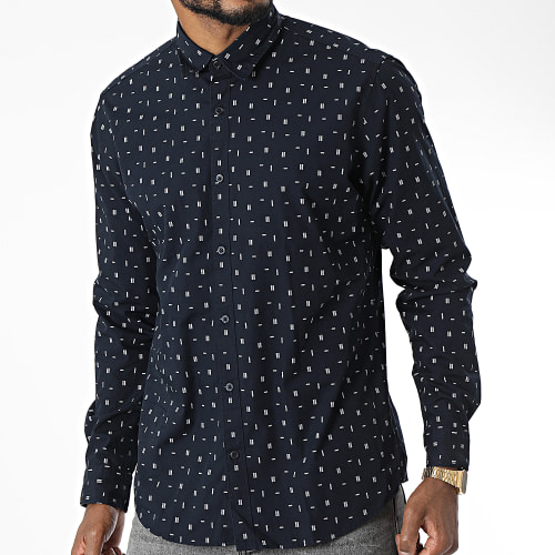 Chemise Manches Longues 102EE2F313 Bleu Marine