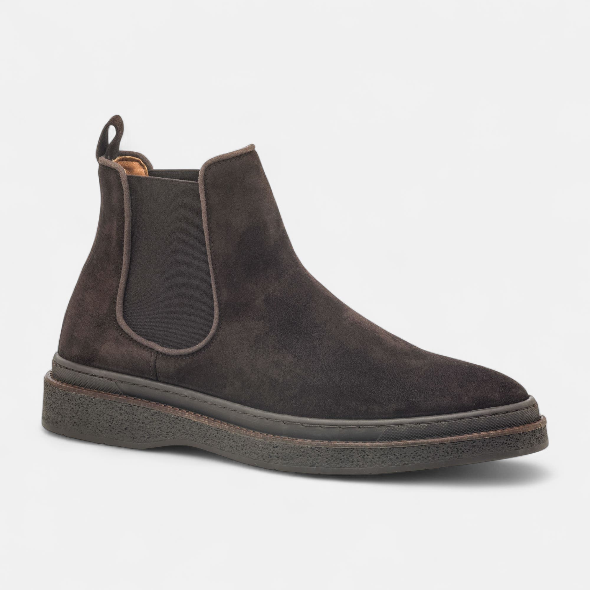 Boots chelsea Homme en cuir marron