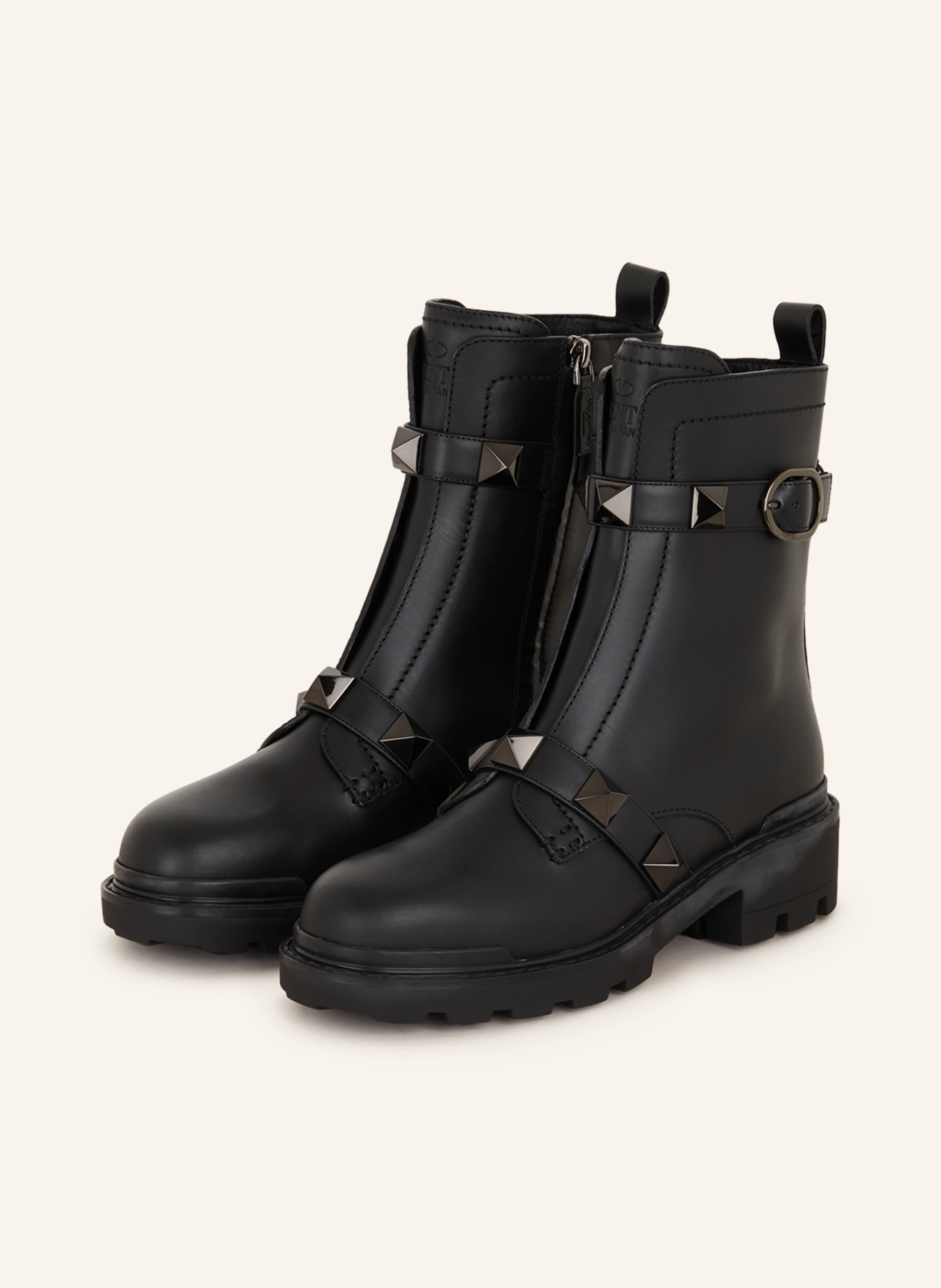 VALENTINO GARAVANI Biker Boots ROMAN STUD