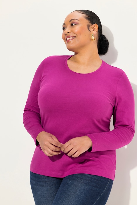Shirt, Slim, Rundhalsausschnitt, Langarm