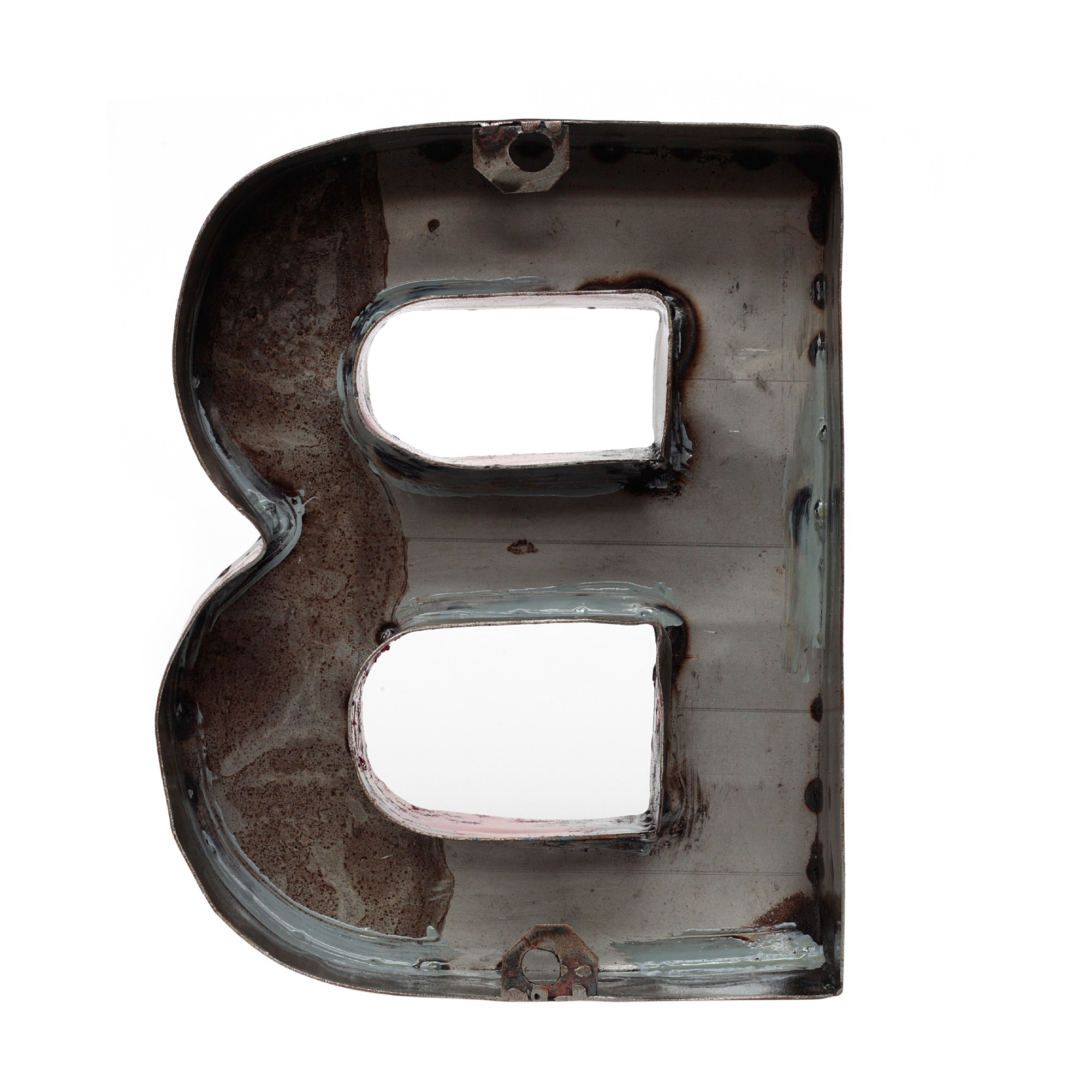 Metallbuchstabe 'B', multicolor, T 16 cm, B 20 cm, H 4 cm von fischer's lagerhaus