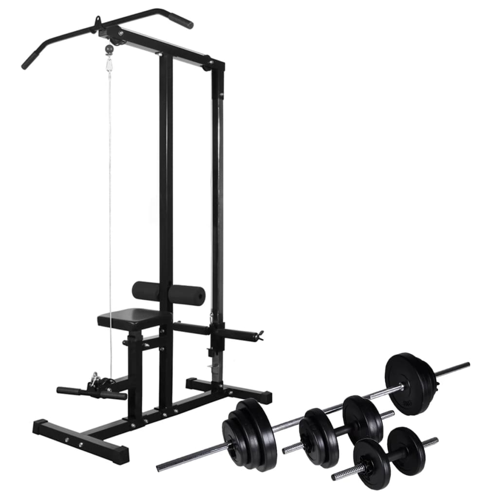 Máquina de musculação Vidaxl preta de 30,5 kg