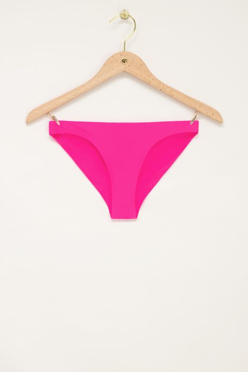 Roze glanzend bikini broekje braziliaans
