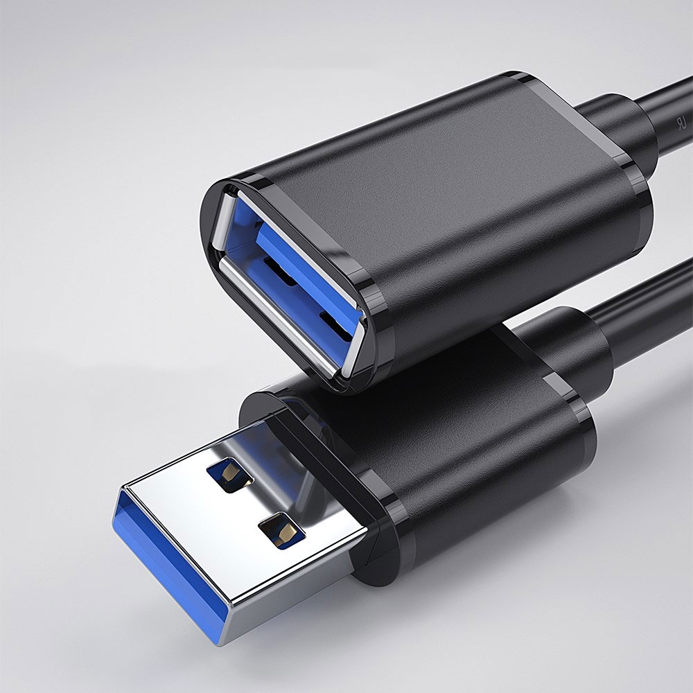 (2m) USB A auf USB 3.0 A-Buchse Verlängerungskabel Adapter Kabel (EXCAM-YTC01) - Schwarz