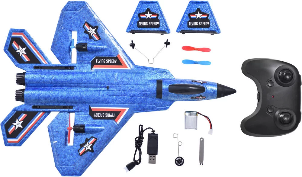 AVION RADIOCOMMANDE FLYING SPEEDY BLEU