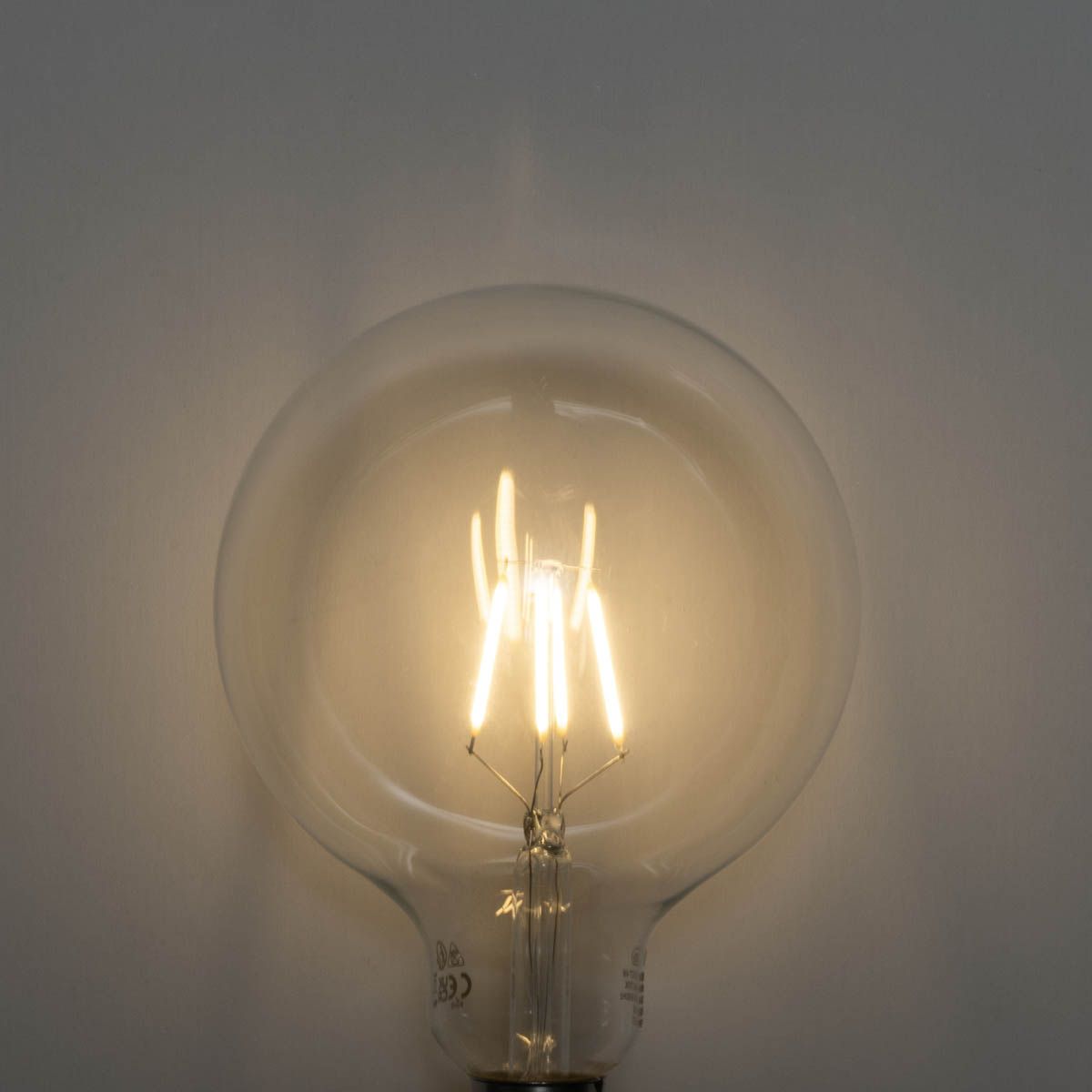 Set van 5 E27 3-staps dimbaar LED spiraal filament G125 4W 450 lm 2700K