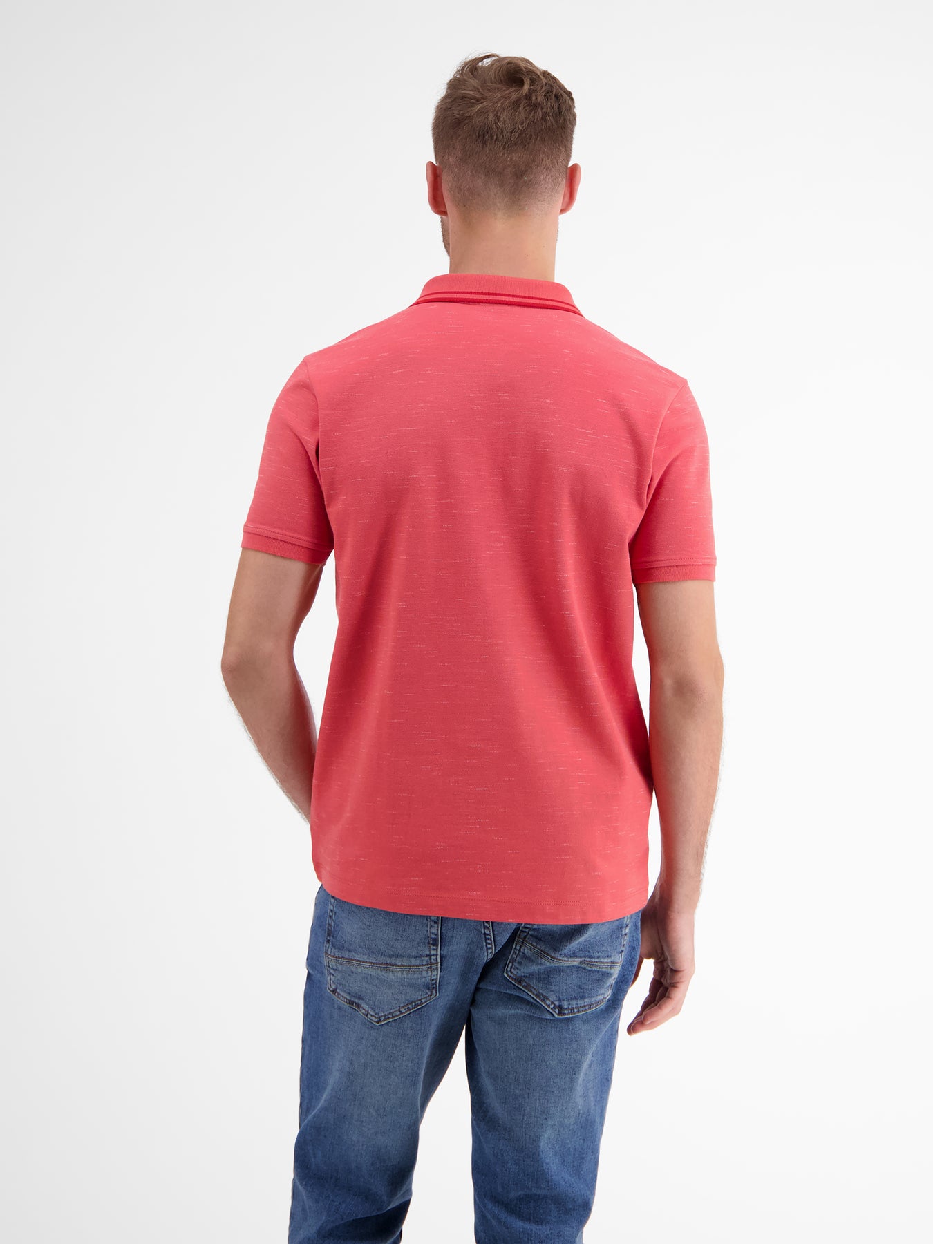 Poloshirt in Two-Tone-Piqué