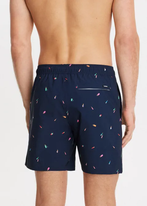 Zwembroek met print ijs blauw (BLW.D)