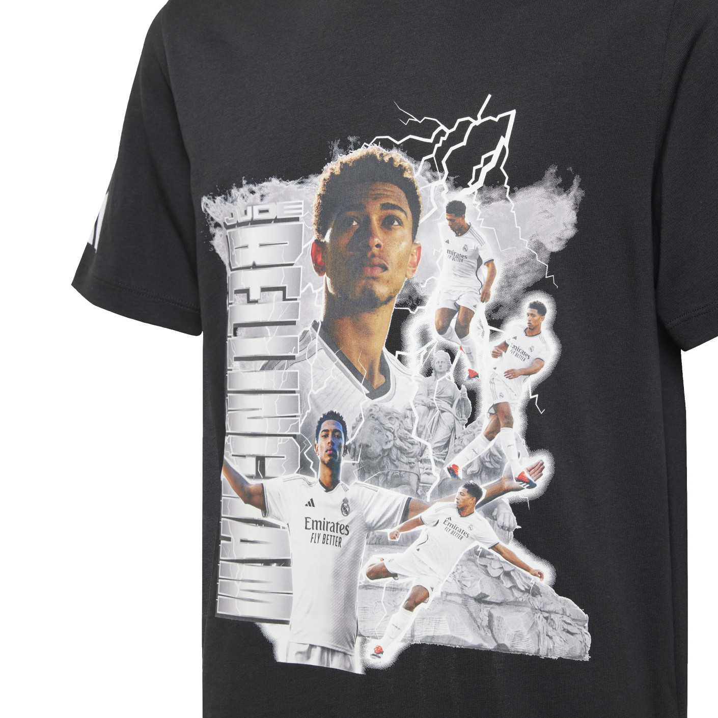 Adidas Jude Bellingham Tour T-Shirt 2024-2025 Kids Donkergrijs Wit Goud