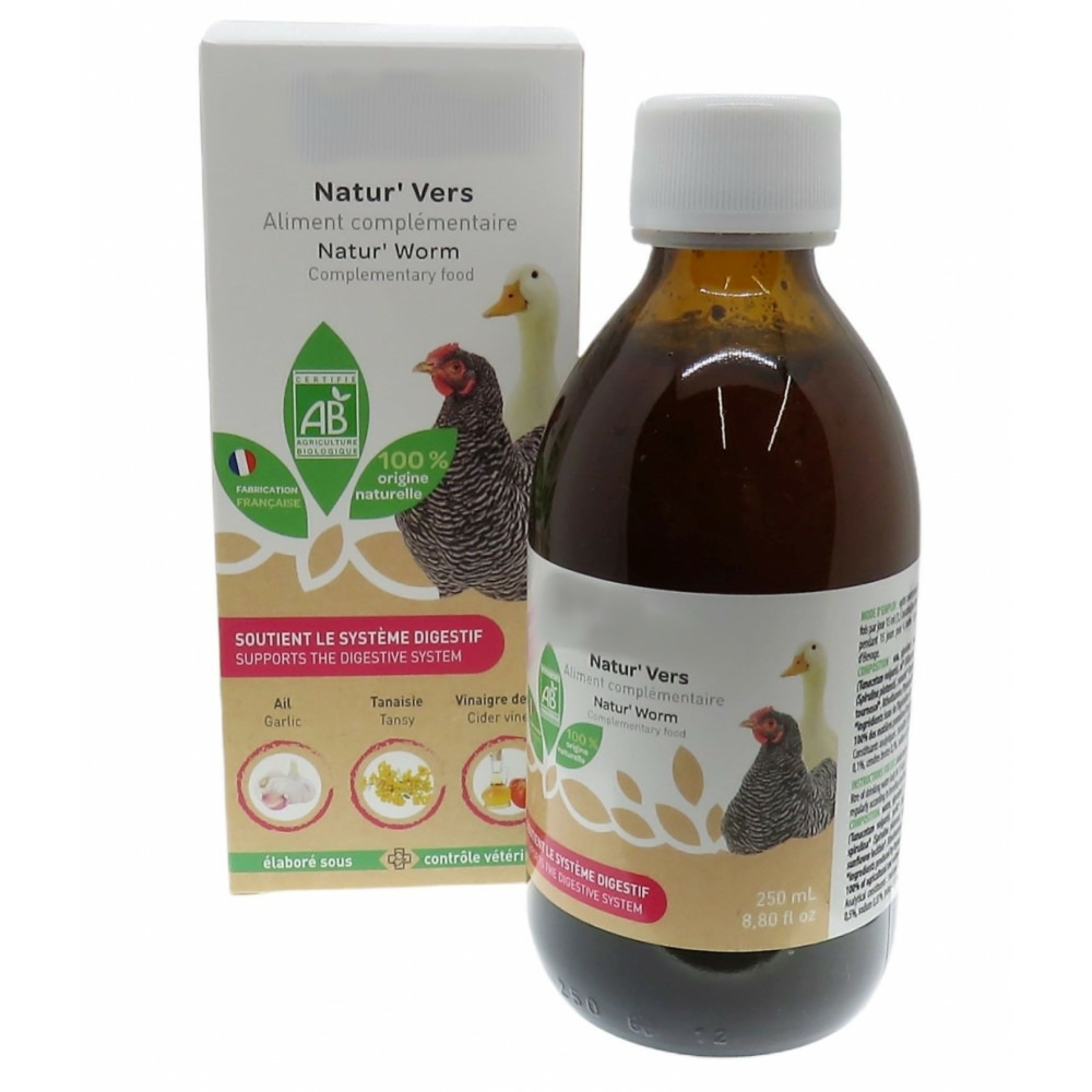 Natur' vers, contre les vers pour poules et canards 250 ml