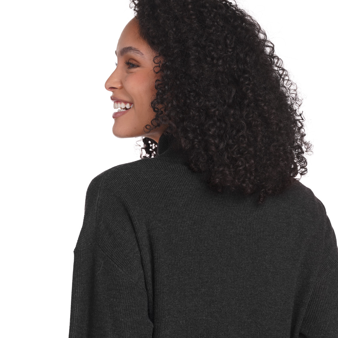 Gina Benotti Damen Strickjacke in Unifarben dunkelgrau