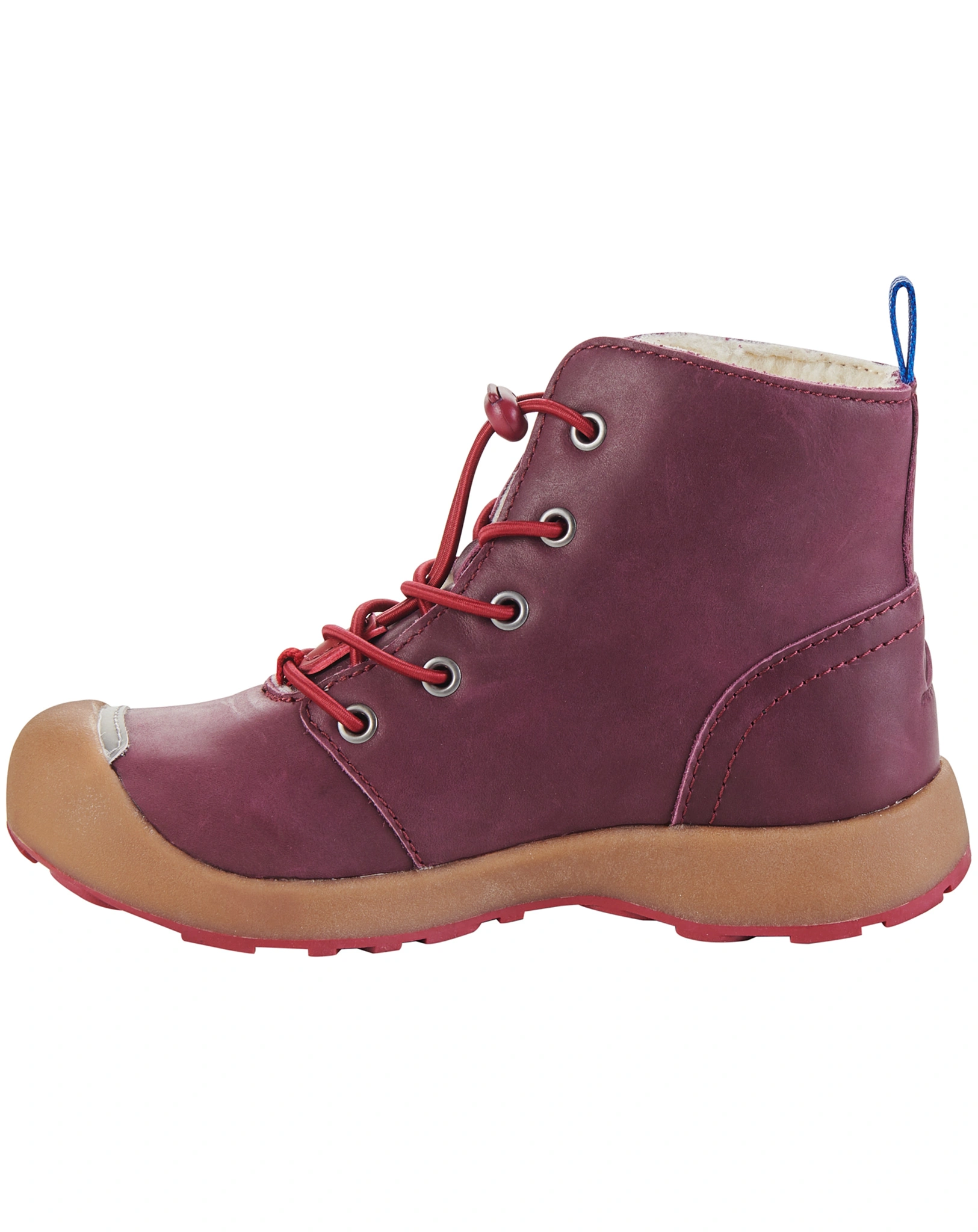 Lederstiefel SIIPI in eggplant/beet red