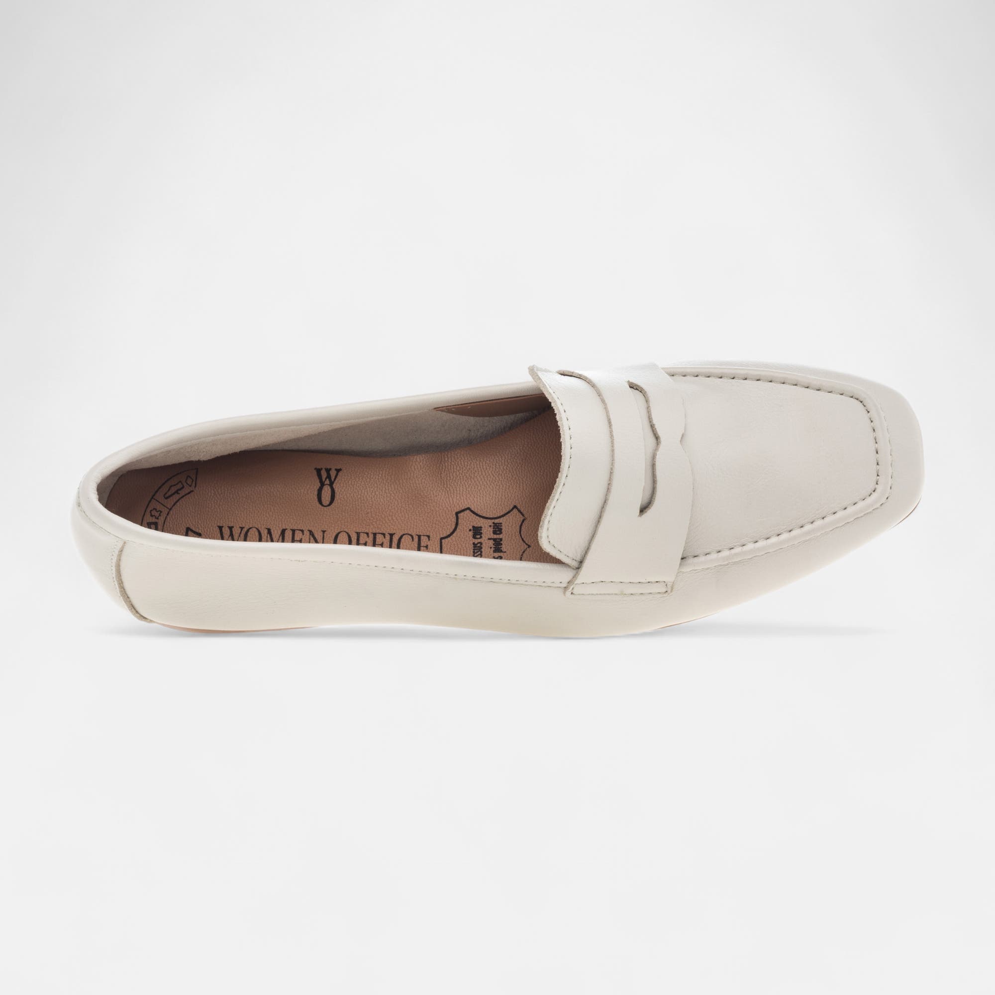 Mocassins Femme en cuir beige