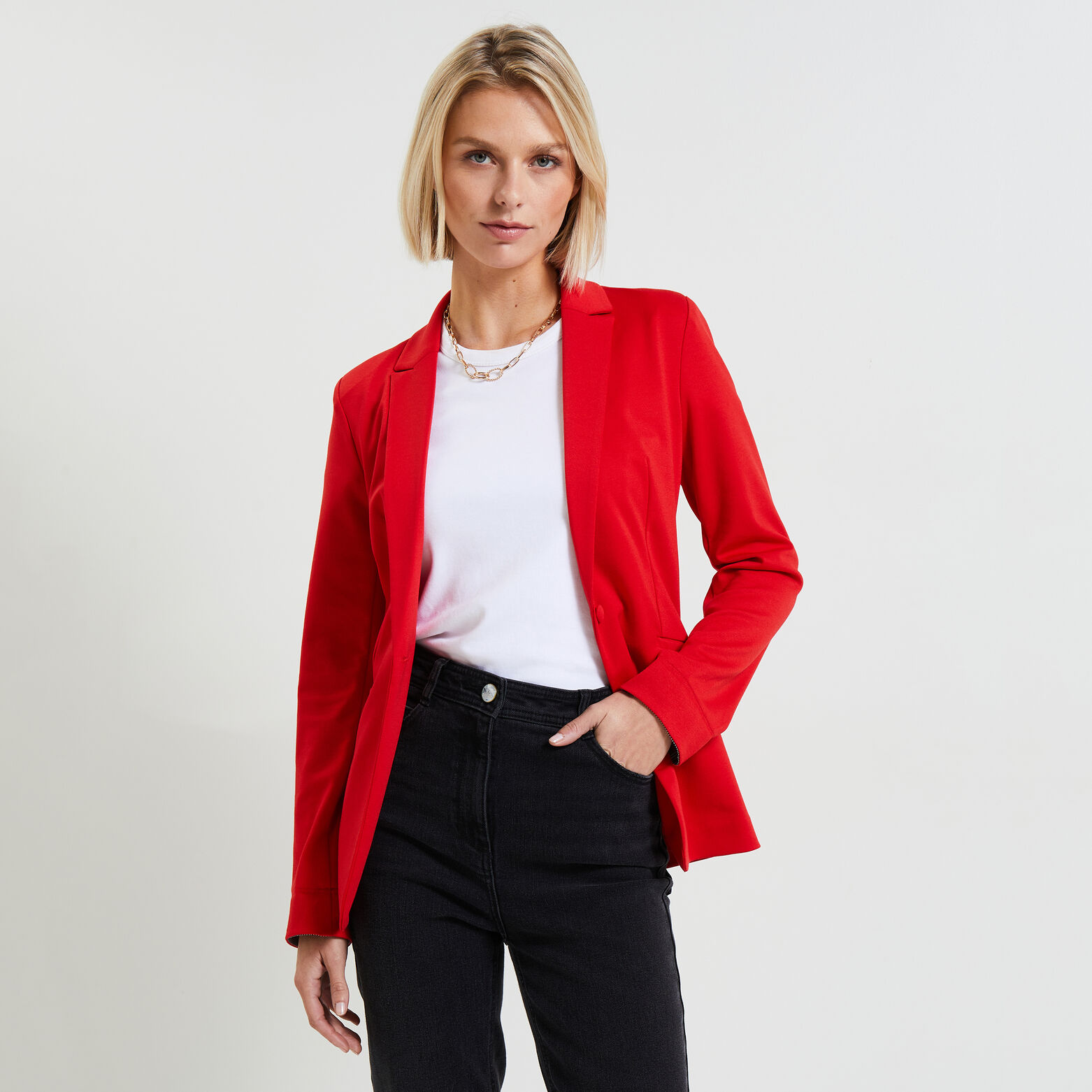 Veste tailleur en maille femme