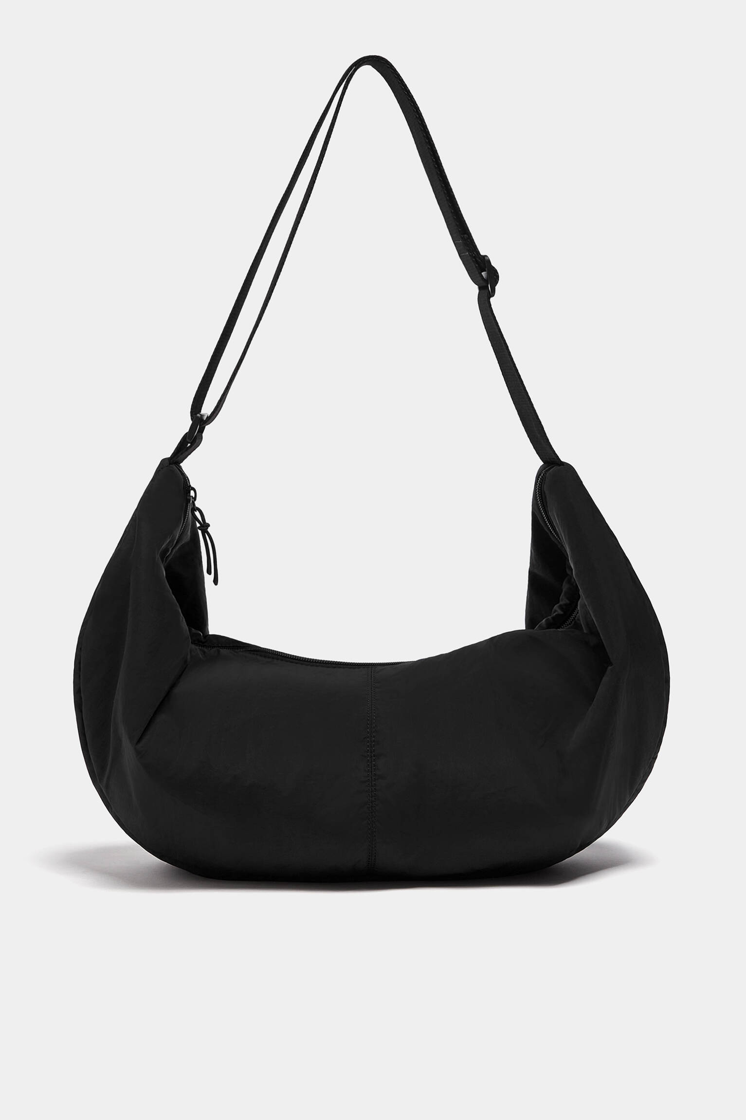 BOLSA TRANSVERSAL MAXI DE NYLON - PRETA