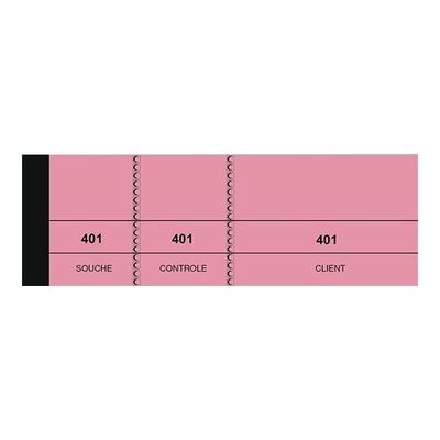 ELVE - Bloc passe-partout 3 volets - 50 x 150 mm - numéroté - rose