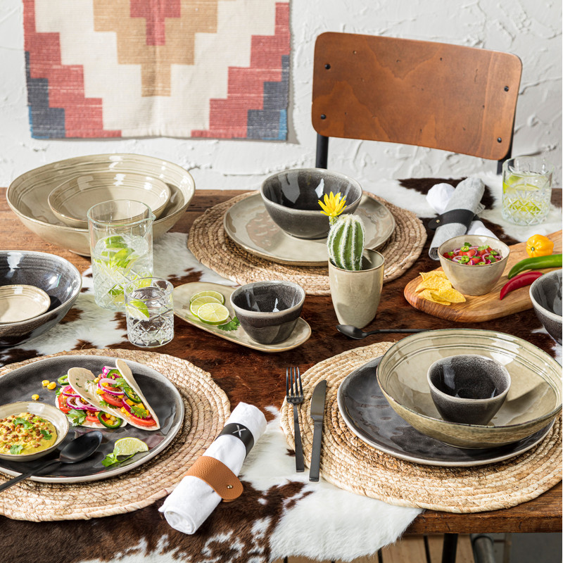 Dinerbord Toscane - grijs - ø28 cm