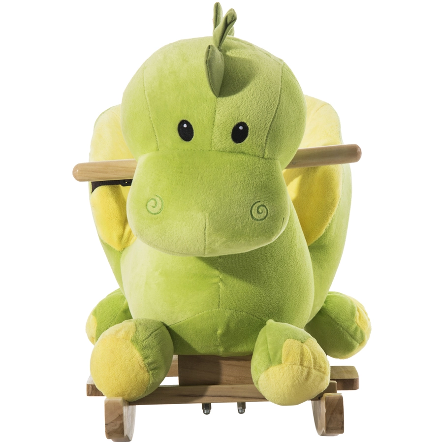 HOMCOM Kinder Schaukelwippe als Drache grün, hellgelb