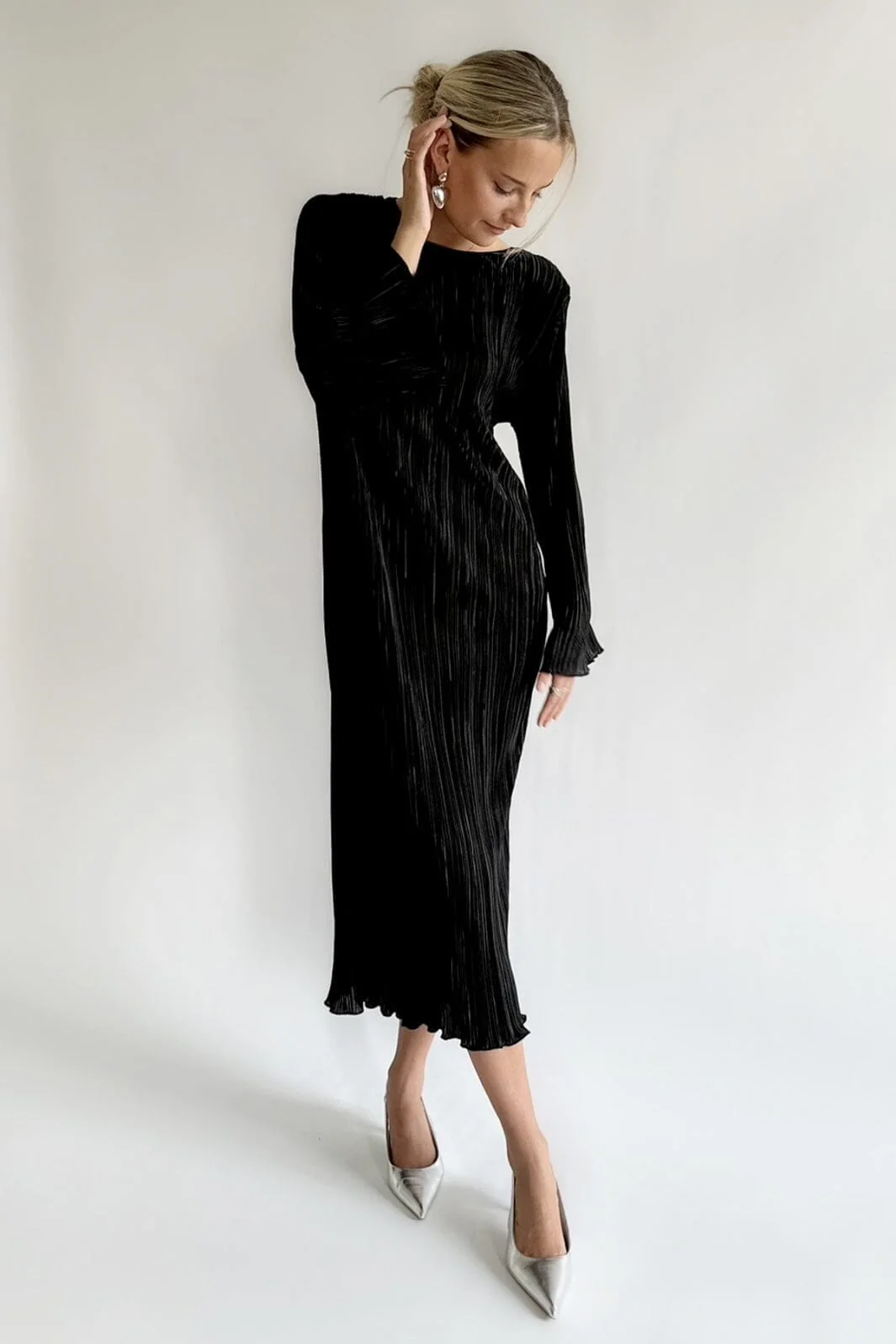 BYIC Kellyic Long Plissé Dress black