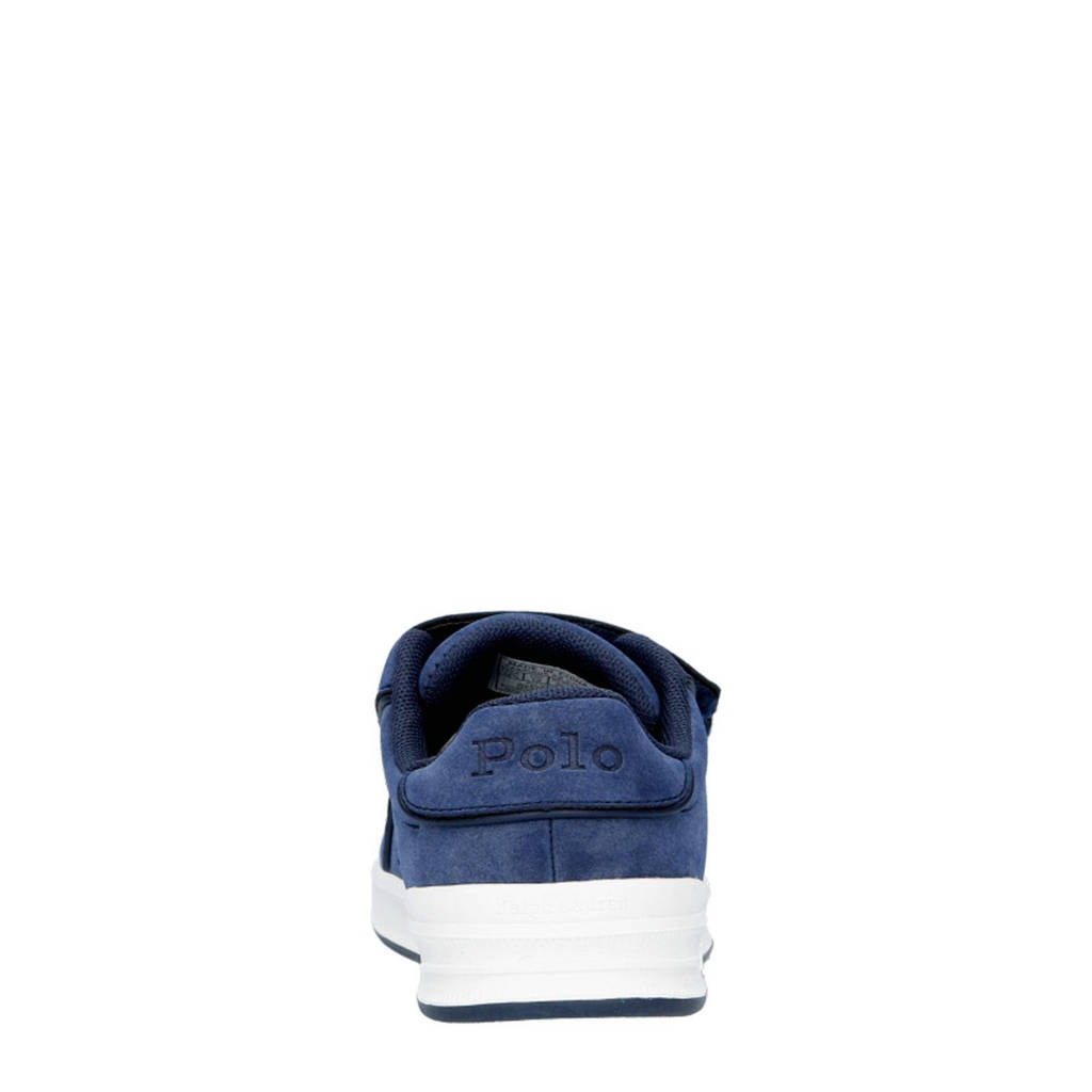 Ralph Lauren Heritage Court III Schoolkind suède sneakers blauw