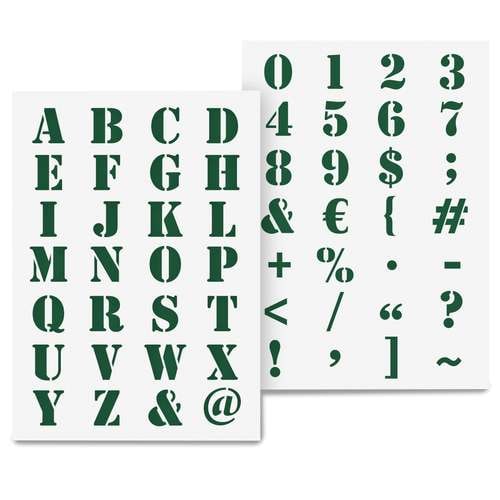 Qbix Industrial Alphabet Schablonen-Sets