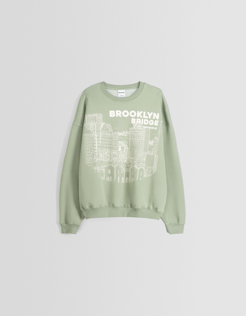 Moletom estampado oversized