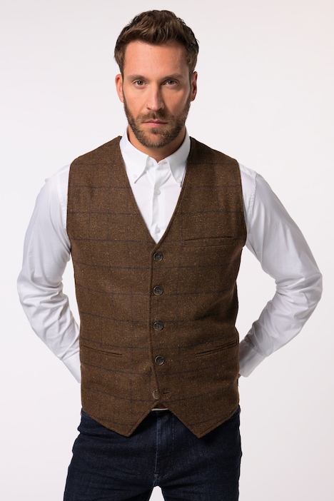 JP 1880 Weste, Karo, Strickrücken, bis 7 XL