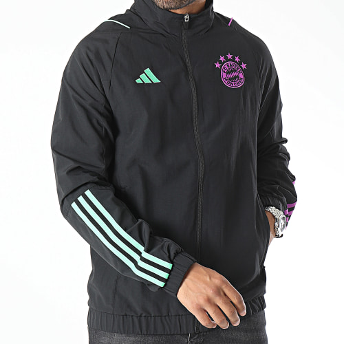 Veste Zippée A Bandes Bayern Munich IB1563 Noir