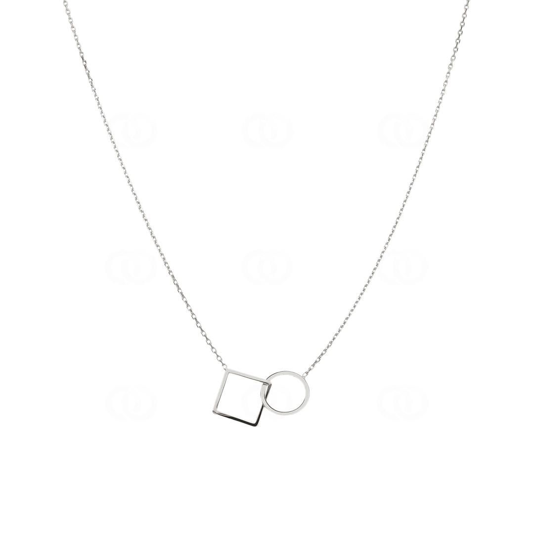 Collier mit Anhänger 925 Silber rhodiniert 42cm