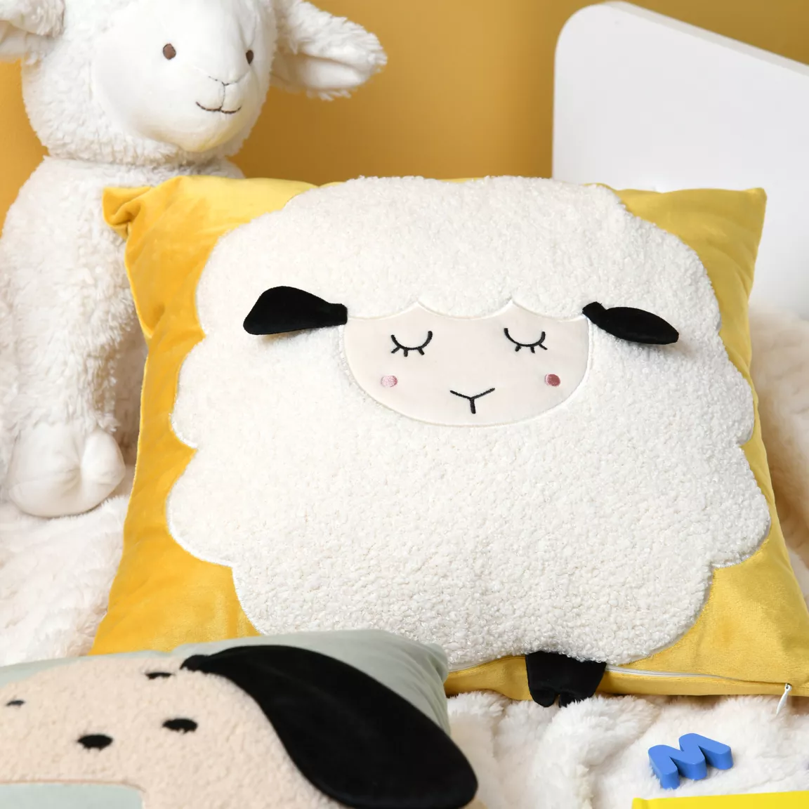 Coussin enfant carré (40 x 40 cm) Mimy Blanc