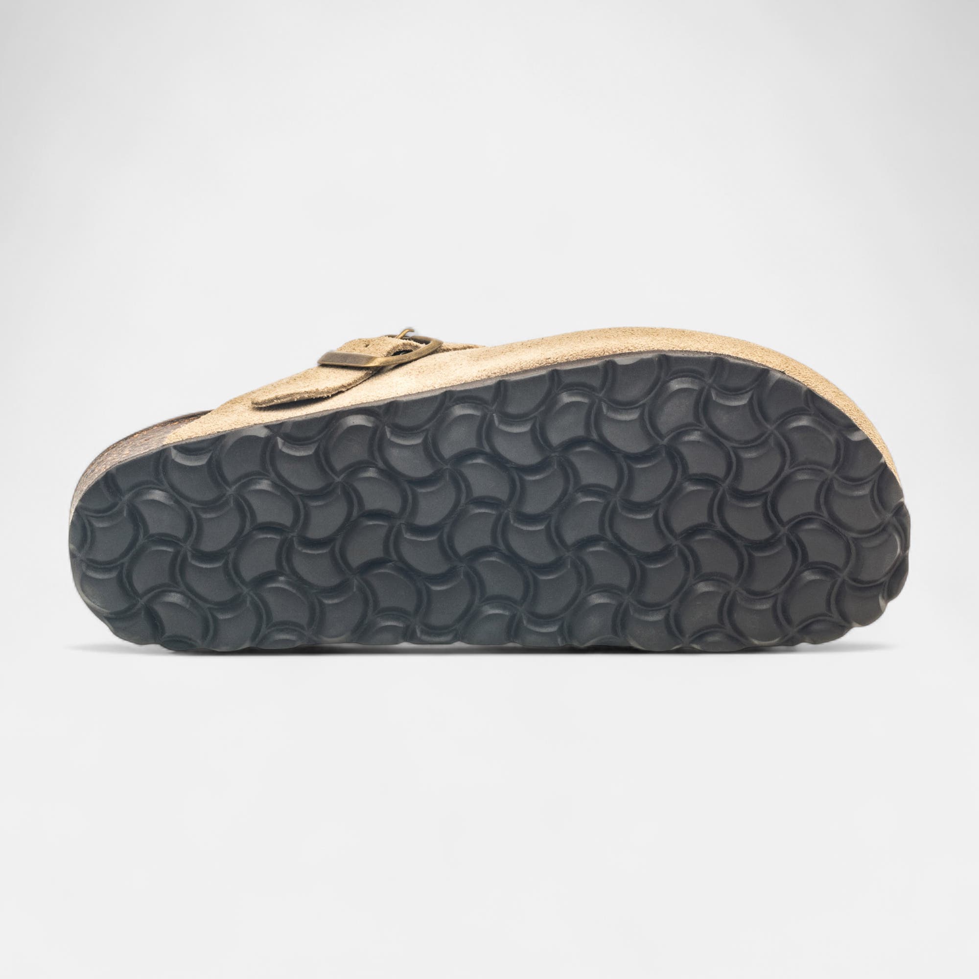 Mules semelle liège Garçon en cuir beige