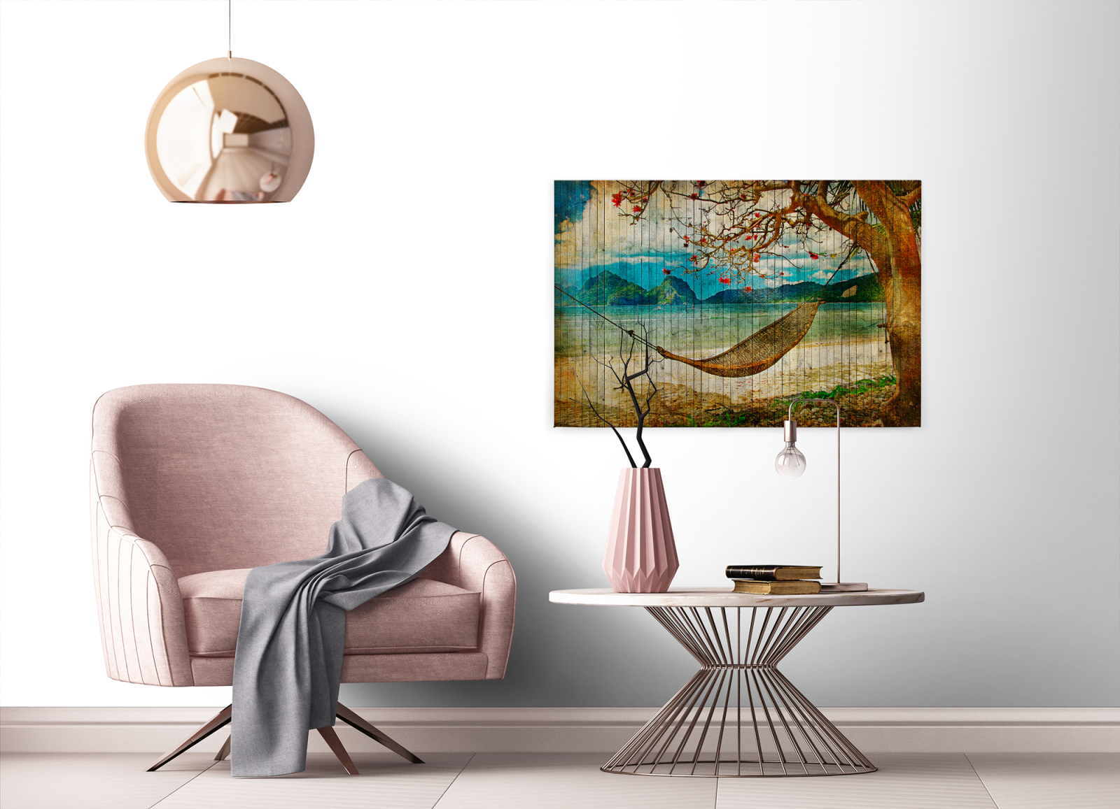 Leinwandbild TAHITI - braun-beige - 90x60 cm