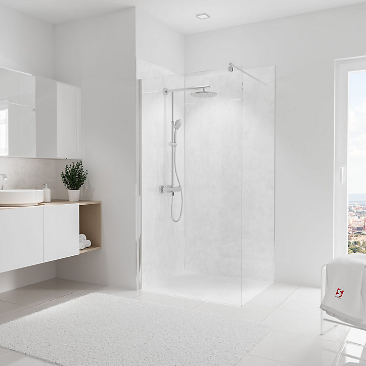 Lot de 2 panneaux muraux salle de bains 100 x 210 cm, Schulte DécoDesign Brio, marbre brillant