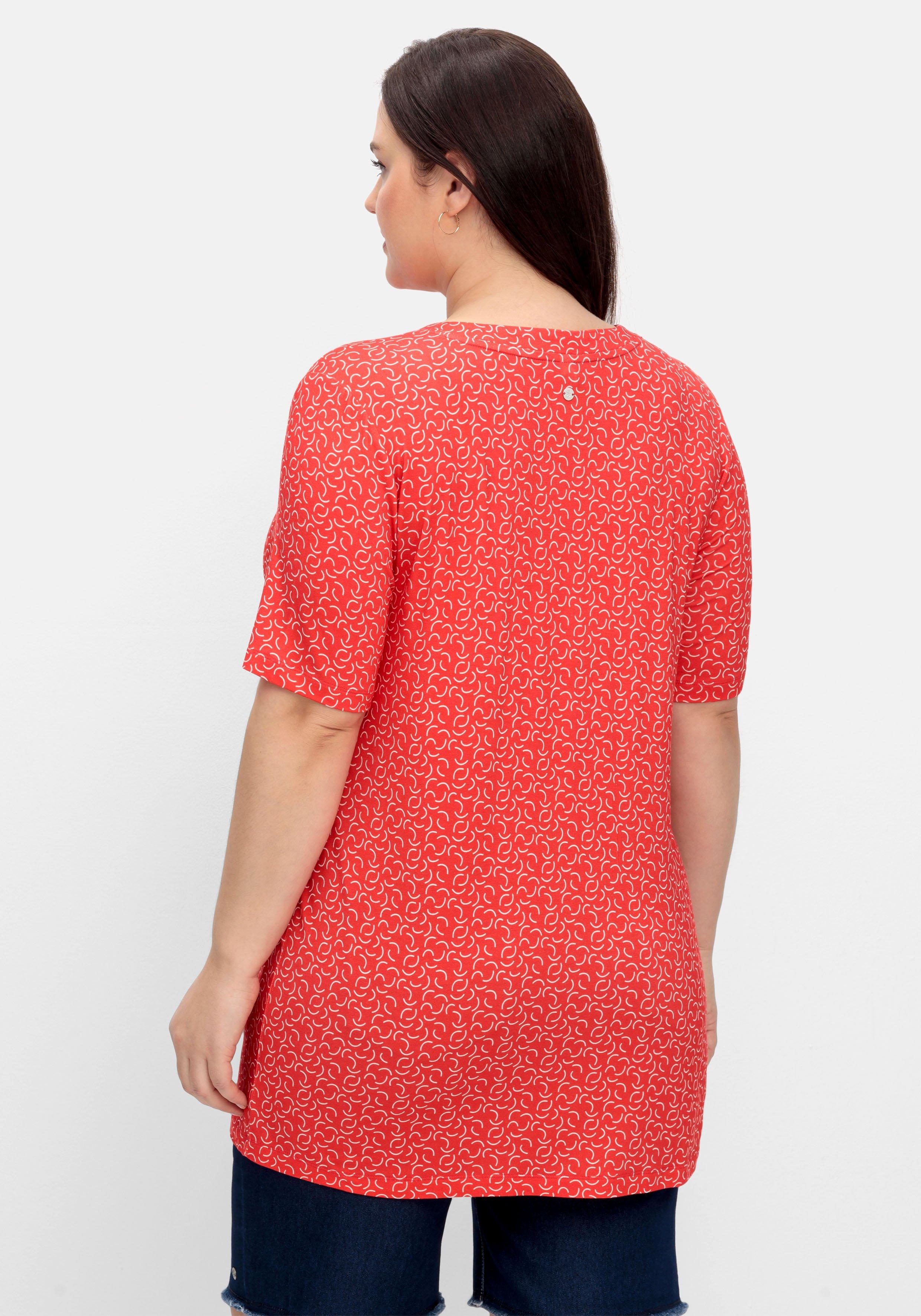 Longshirt mit Grafik-Alloverprint