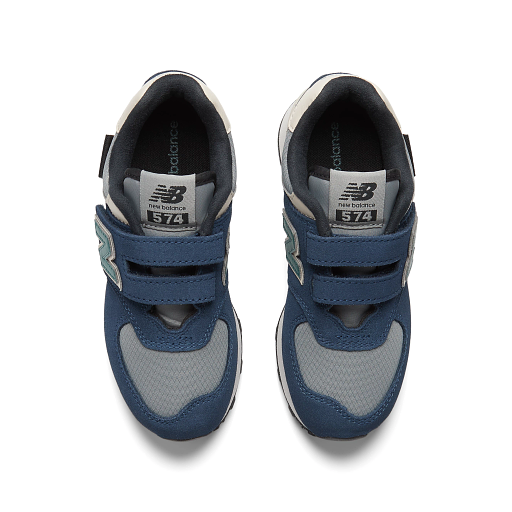 New Balance 574 Hook And Loop Sneakers, Navy/Slate Gray, 31