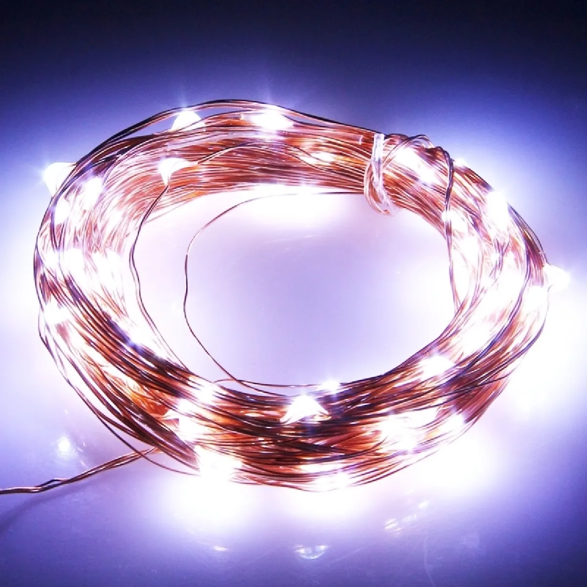 Wewoo Chaîne Cuivre LED 10M Blanc