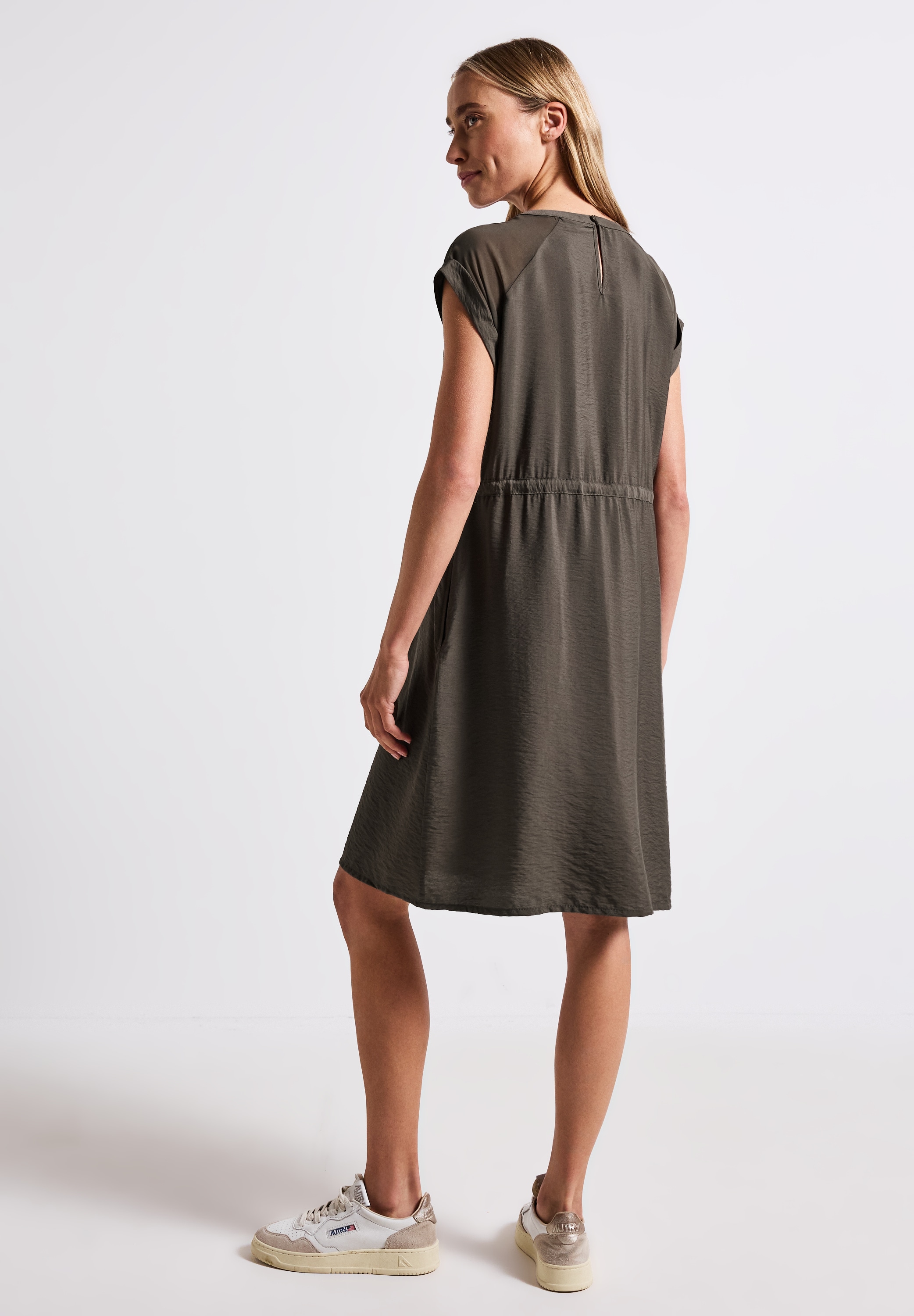 STREET ONE Shirtkleid Eingrifftaschen mit Mesh-Details