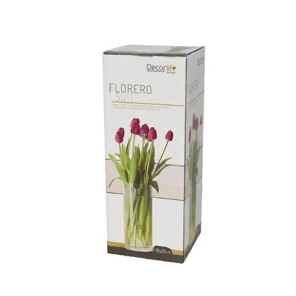 Gerimport Bloemenvaas cilinder - helder glas - D10 x H20 cm