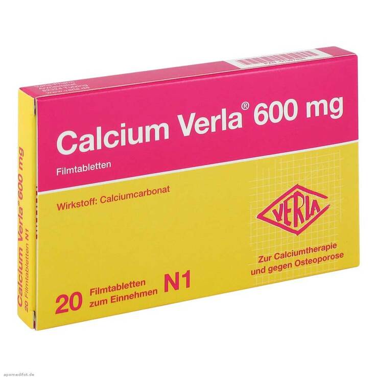 Calcium Verla 600 mg Filmtabletten, 20 St