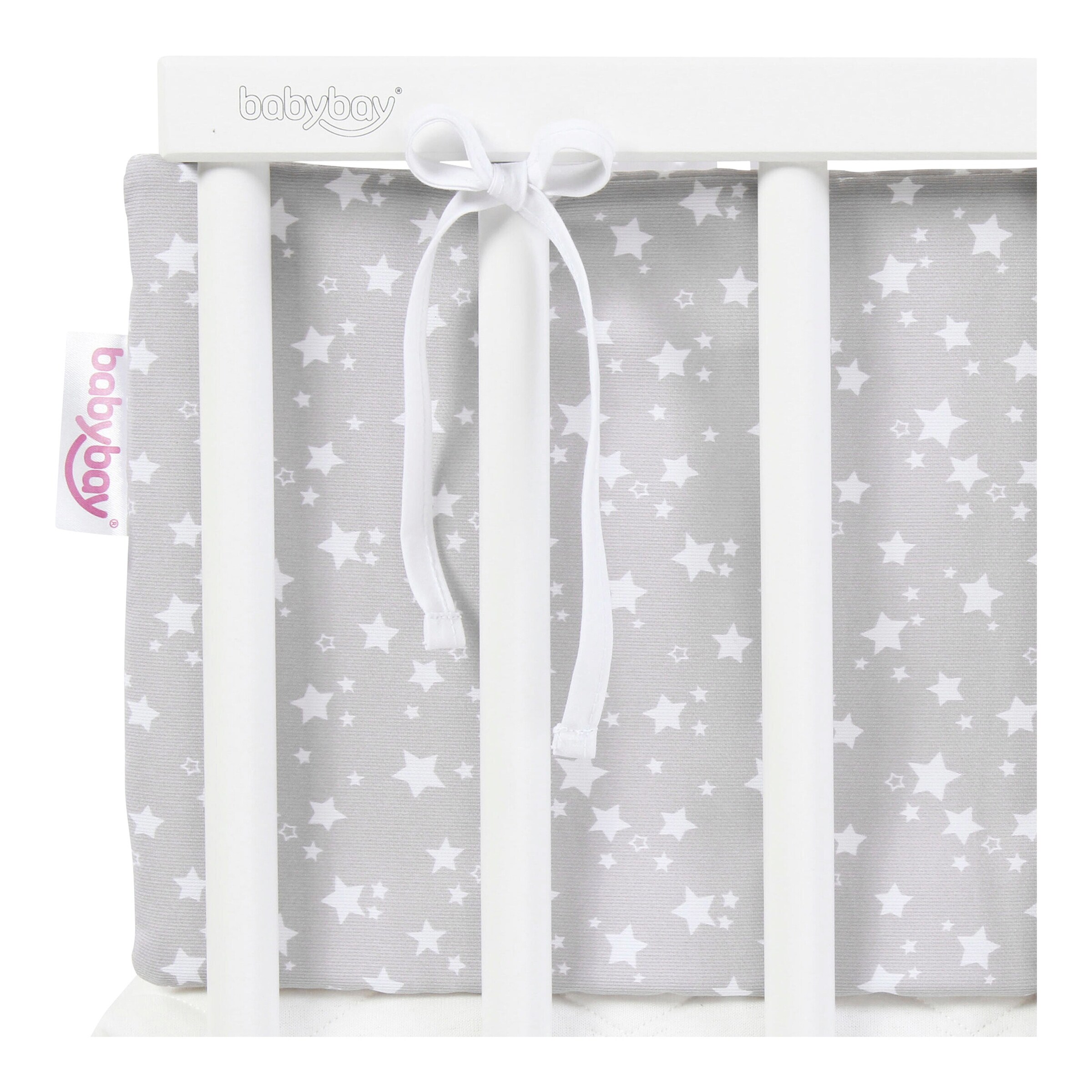 babybay® Nestchen Piqué für Beistellbett Maxi Sterne/weiß