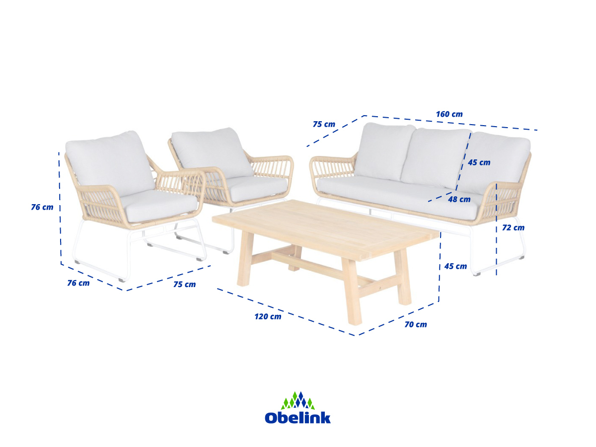 Outdoor Feelings Pearl complete loungeset