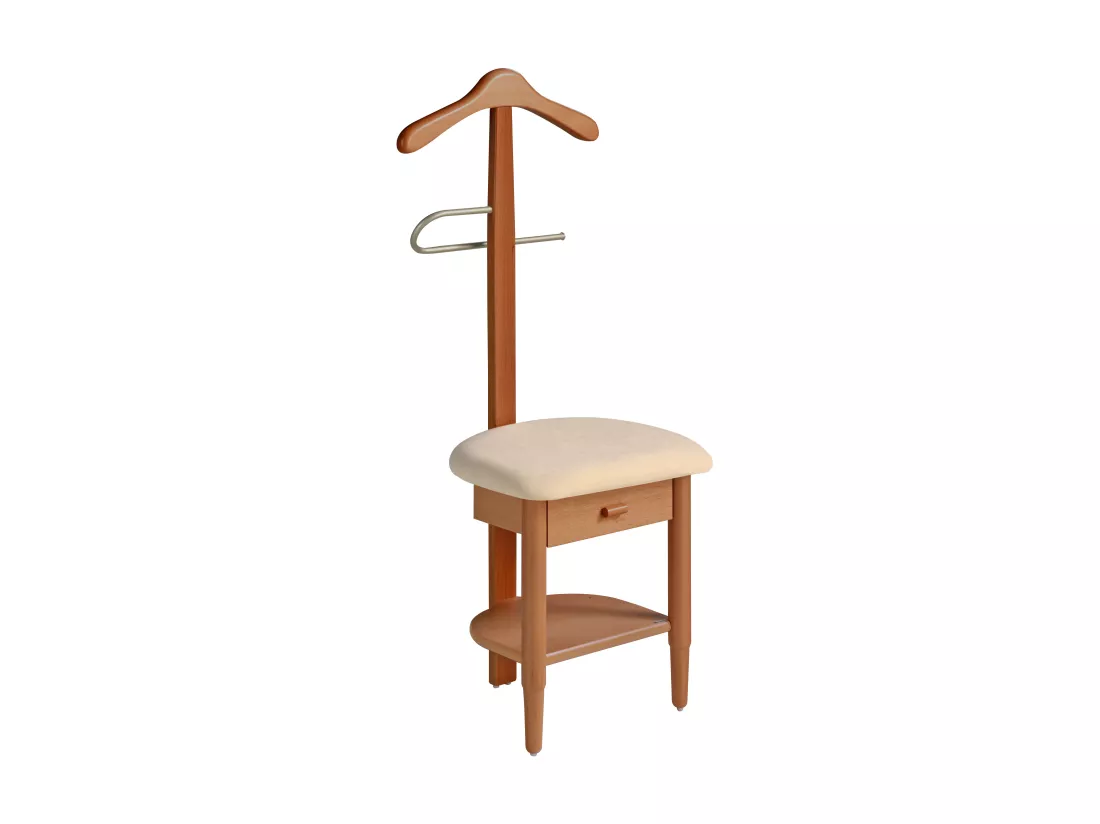 Valet de nuit - H115cm x L45cm x P41cm - hêtre massif cerisier - Stanza